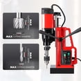 thumbnail image 5 of EastVita Magnetic Drill Press, 1550W 500RPM Portable Mag Drill Press, 10-Speed Core Drilling Machine for Metal Working,3Pcs Drill Bits Red, 5 of 7