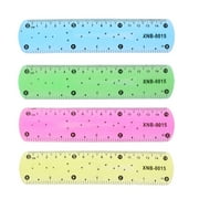 RABBITH Transparent Soft Ruler 15cm/6'' Plastic Flexible for Kid Student Measuring Korean Stationery Home Office School Supplies