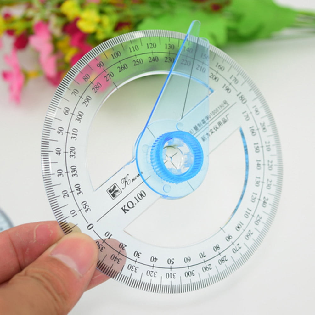 Details about   UN3F All Circular 10cm 360 Degree Pointer Protractor Ruler Angle Finder Random 