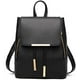 thumbnail image 5 of Bolso de hombro de moda, mochila de cuero PU para mujeres y niñas, mochila de viaje (negro), 5 of 5