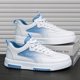 thumbnail image 5 of Zapatillas de skate modernas con estampado del alfabeto para hombre, parte superior de cuero sintético, resistentes al desgaste, antideslizantes, con cordones, para exteriores, estilo urbano., 5 of 5