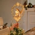 thumbnail image 4 of Lighted Memorial Christmas Tree Topper Collection with Warm Glow and Crystal-Inspired Accents, for Family (Angel), 4 of 6