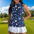 thumbnail image 3 of Aplkyhs Matching Golf Shirts for Couple Racerback Design Golf Tennis Tank Top Soft and Comfortable 4-Way Stretch for Golf,Tennis,Hiking,Running,Gym Blue Dog Paw, 3 of 5
