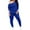 Blue, variant on BUIGTTKLOP Womens Plus Size 2 Piece Outfits Sweatsuits Sets 1 Shoulder Long Sleeve Top Sweatpants Tracksuits with Pockets