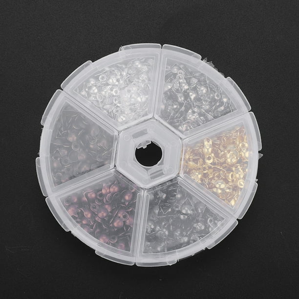 Semme Calottes End, 360PCS / Box 6 Colores 5mm Calottes End Crimps Beads Tips Jewelry Finding Making Kit