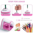 thumbnail image 4 of Pencil Sharpeners Automatic- Electric Pencil Sharpener Battery Powered Handheld Heavy Duty for No.2/Colored Pencils(6-8mm), Pencil sharpeners Manual School (Pink), 4 of 5