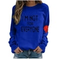 thumbnail image 1 of Ketyyh-chn99 T-Shirts pour Femmes Mode Tendance Ample Mignon Été Manches Courtes Tunique Décontractée Hauts Confortables Amples Col Rond Hauts Bleu,G, 1 of 2
