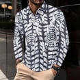 thumbnail image 2 of PuLe Mens Long Sleeve Top Collar top&shirt Shirts for Men Classic Casual Slim Fit T-Shirts Zip Up Graphic Printed Tops Golf s, 2 of 5