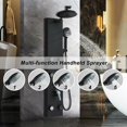 thumbnail image 3 of Shower Panel Balck Shower Tower with Adjustable Rainfall Shower Head Body Massage Jets Function Handheld Sprayer Stainless  Shower System Wall Mounted, 3 of 9