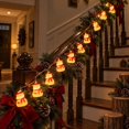 thumbnail image 5 of QISIWOLE Christmas Red Snowman LED String Lights, 4.9ft Plastic Cord with Santa Face Bulbs and USB Plug, Warm Ambiance Glow for Tree Mantel Window Party, 4.9ft, 5 of 8