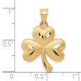 thumbnail image 7 of 14k Yellow Gold Solid Shamrock Charm Pendant, 7 of 7