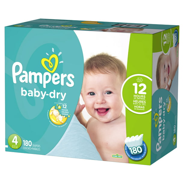 merk Echter Sociologie Pampers Baby-Dry Diapers Size 4 180 Count - Walmart.com