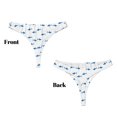 thumbnail image 3 of Balery Cute Shark Tangas de Algodón para Mujer con Estampado – Ropa Interior Sexy, Transpirable, G-string-Small, 3 of 6