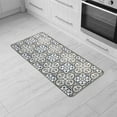 thumbnail image 5 of Paco Printed Kitchen Runner Mat 47" x 20" - Blue & Gray Tile Design - Stylish & Durable - Ideal for Homeowners & Renters - Non Slip & Comfort Floor Mat, 5 of 5