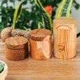 thumbnail image 3 of Teak Wood Container with Wooden Lid - Large 2-Pack, 3 of 5