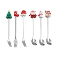 thumbnail image 4 of DOLITY Christmas Set Tasting Set Pastry Fork and Teaspoon Argent 6Pcs, 4 of 9