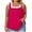 Pink, variant on Fartey Womens Plus SIze Tank Tops Summer Casual Square Neck Sleeveless Shirts Loose Flowy Pleated Tanks Fashion Colorblock Camisoles Purple XXL