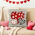 thumbnail image 2 of Boovnll Valentines Pillow Covers 18x18", Heart Printing Valentines Day Pillow Covers for Home Living Room Bedroom Sofa Couch Party Decor, Valentines Day Decorations, 2 of 7