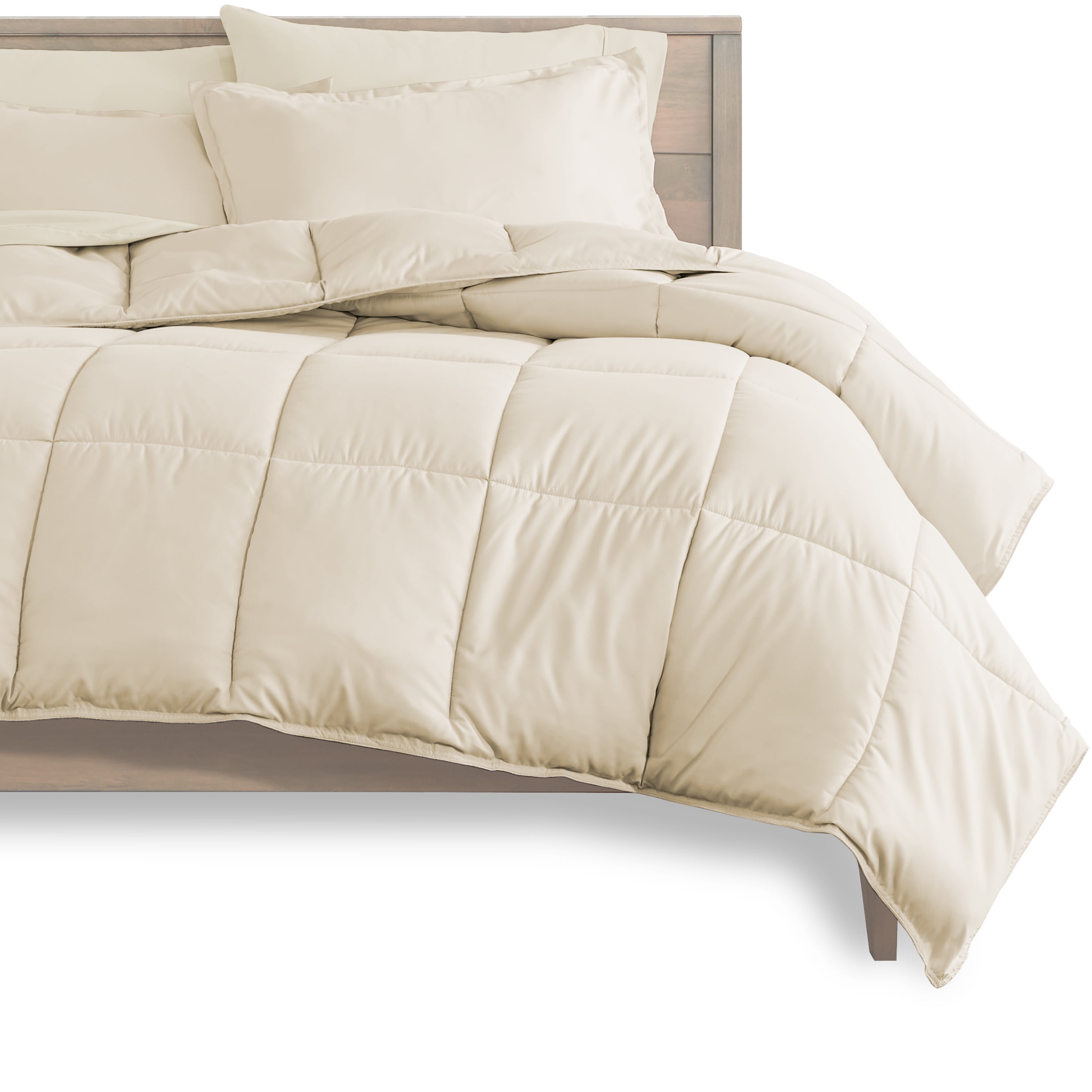 "Bare Home Sand 7 Piece Bed in a Bag Comforter Set with Sheets, Full"