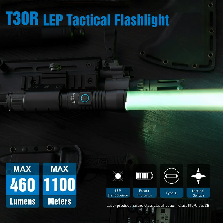TrustFire T30R Tactical High Charger Flashlight, 460 Lumens, USB