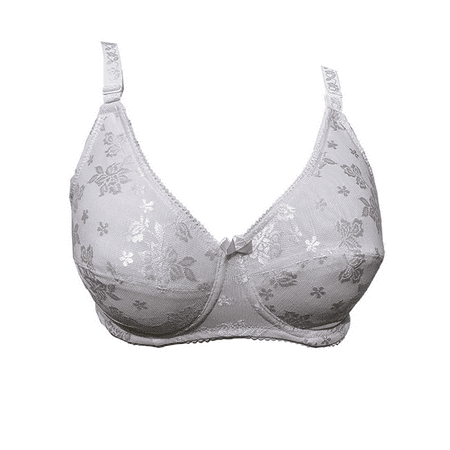 

BIMEI Mastectomy Bra with Pockets for Breast Prosthesis Women s Full Coverage Wirefree Everyday Bra plus size 8102 White 40C