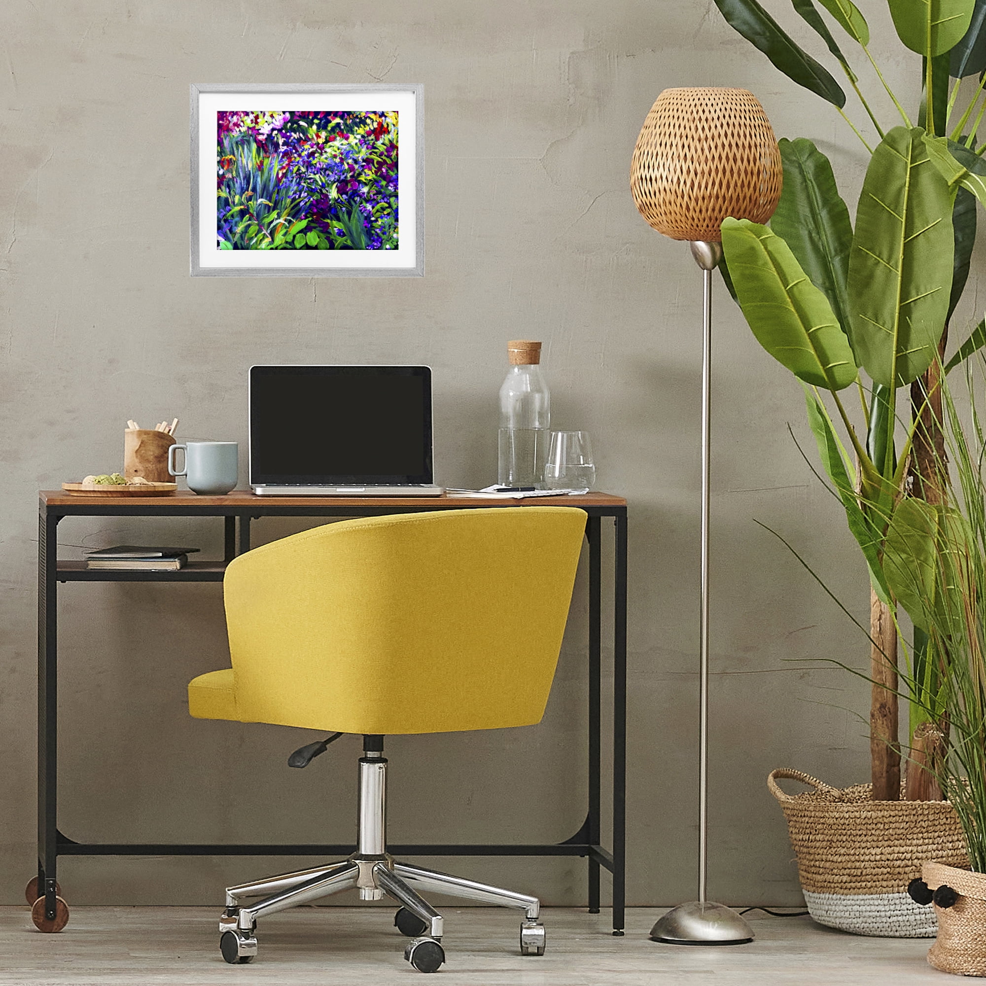 Stupell Industries Vibrant Confetti Garden Gray Framed Print Under Glass, design by Lee Ann Zirbes