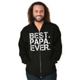 thumbnail image 5 of Best Papa Ever Worlds Greatest Dad Zip Hoodie Sweatshirt Men Brisco Brands S, 5 of 5