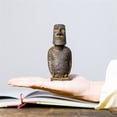 thumbnail image 4 of Handmade Cast Iron Easter Island Moai Statue Decor, Ancient Monolithic Head Sculpture Figurine for Home, Office, and Desktop, 4 of 4