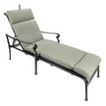 thumbnail image 4 of Jordan Manufacturing 74" x 22" McHusk Stone Grey Crosshatch Rectangular Outdoor Chaise Lounge Cushion with Ties and Hanger Loop, 4 of 13