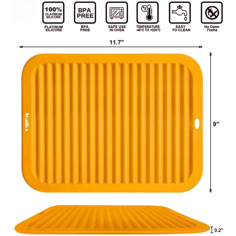 Walfos Silicone Microwave Mats Heat Resistant Multi-Purpose Microwave Trivet  Mat Non-Slip Perfect for Microwave