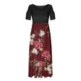 thumbnail image 3 of IROINNID Women's A-Line Dress Casual Summer Sleeve Print Dress Round Neckline Comfort Waist Dress, 3 of 4