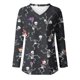thumbnail image 4 of Camisetas con cuello en V para mujer Camisetas con estampado de Halloween Camiseta de manga corta Blusa Tops Fridja  bvmnju3409, 4 of 4