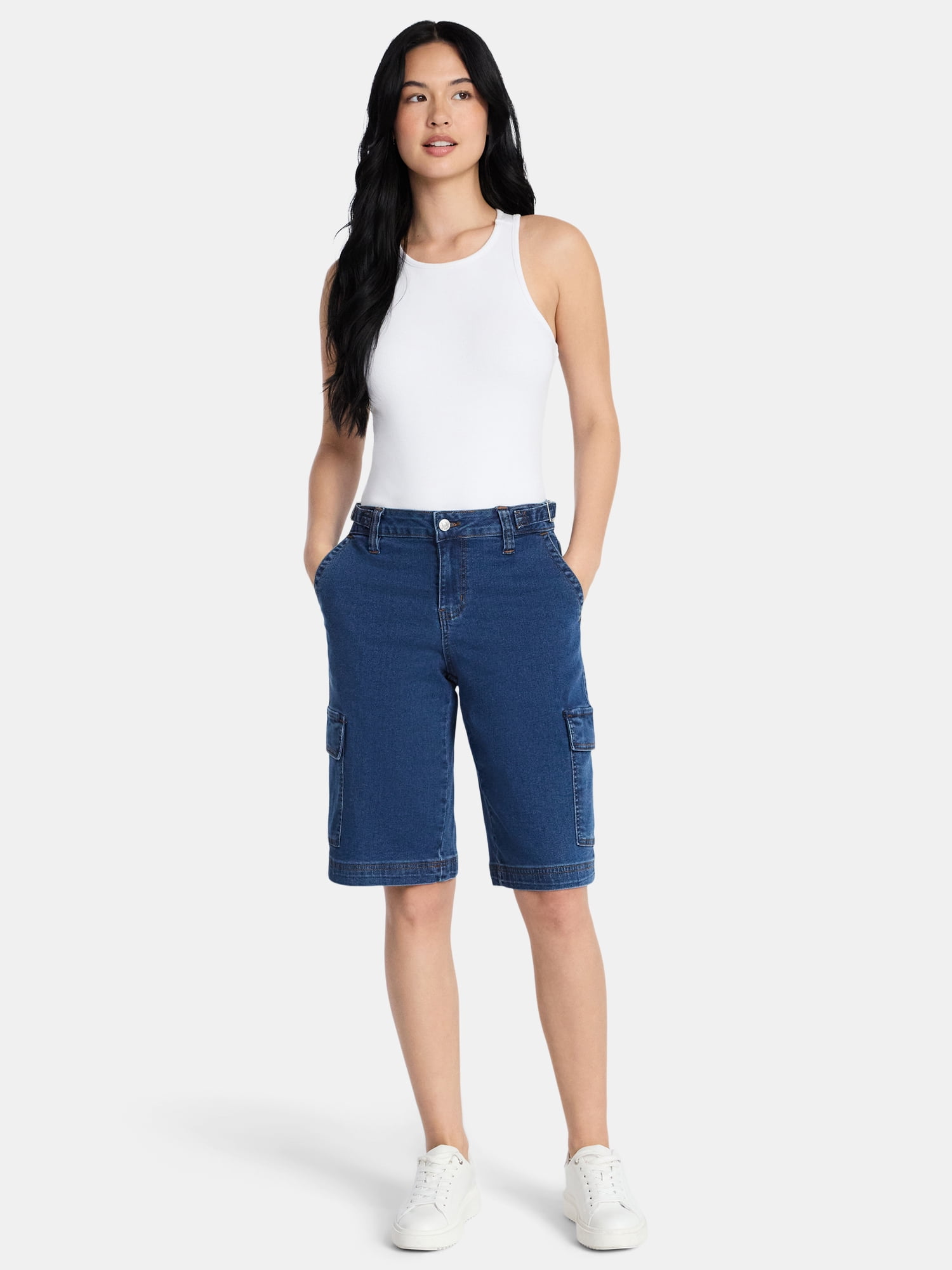 Madden NYC Women’s Side Tab Jorts, Sizes 00-18