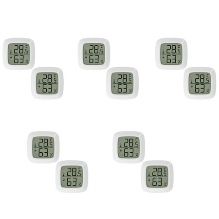 

10Pcs Mini Indoor Digital Hygrometer Thermometer with LCD Display and Thermometer Office Fridge Center Wheel(℃)