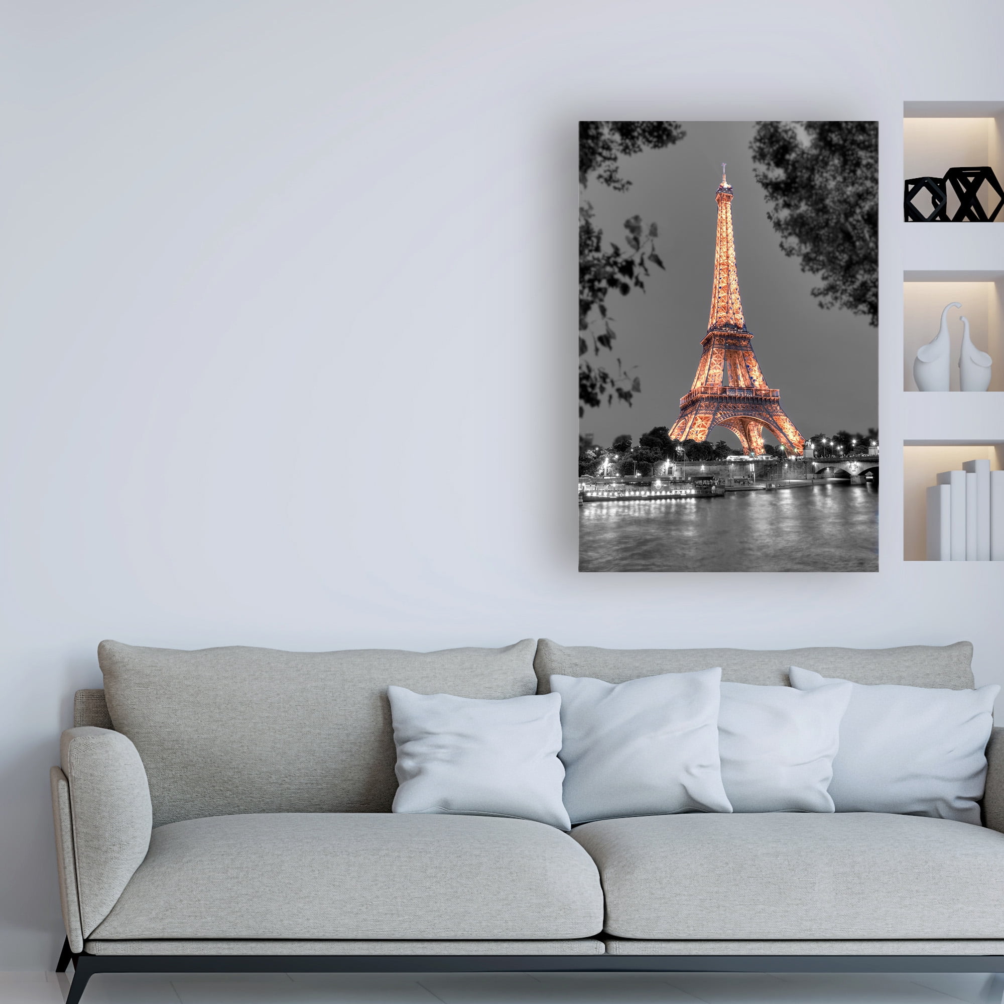 Alan Blaustein 'Nuit sur la Seine' Canvas Art
