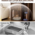 thumbnail image 6 of UZUGUL Walnut Cat Litter Box Cabinet, Mid-Century Hidden Enclosure with Cat Tree & Scratching Post, Side Table with Storage Shelf, 6 of 8