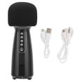 thumbnail image 1 of Micrófono Bluetooth L868, micrófono de mano con luz LED para fiesta en casa, entrevista en coche, discurso negro, 1 of 5