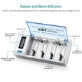 EBL LCD Display Battery Charger for AA AAA C D 9V Rechargeable Batteries with Charging Cable