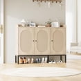 thumbnail image 2 of Studyset 46IN Shoe Cabinet With Rattan Doors,Shoe Storage Organizer,Adjustable Shelves,Freestanding 7-Tier Shoe Storage Cabinet for Entryway,Hallway,Living Room,White,Rattan Shoe Cabinet With 3 Doors, 2 of 8