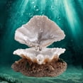 thumbnail image 3 of Fish Tank Decorations, Aquarium Shell Ornaments Betta Fish Tank Decor Small Aquarium Decor Pearl Scallop Landscape for Fish Tank Aerating,Shell Pearl Air Stone Bubble Decoration, 3 of 7