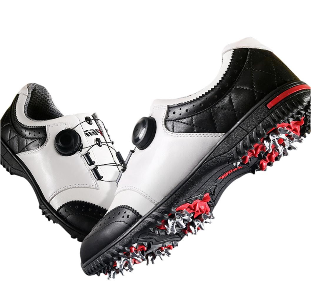 Genuine Leather Waterproof Golf Shoes for Men with Lace  display picture 3