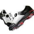 thumbnail image 3 of Genuine Leather Waterproof Golf Shoes for Men with Lace System, 3 of 5