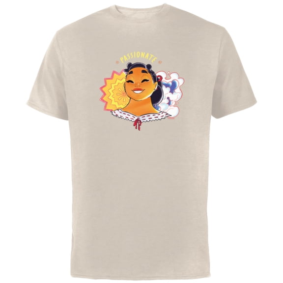 Disney Encanto Luisa Madrigal Colorful Vibes Passionate - Short Sleeve Cotton T-Shirt for Adults - Customized-Natural