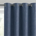 thumbnail image 2 of Better Homes & Gardens Woven Textured Grommet Blackout Curtain Panel, 1-Piece, Blue, 50" W x 84" L, 2 of 5