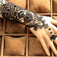 thumbnail image 5 of Soumake Wedding Bride Vintage Exquisite Faux Pearl Lace Bracelet With Ring Jewelry Fashion, 5 of 7