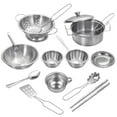 thumbnail image 1 of HLONK 16Pcs Play Pots And Pans Kids Toy Set Stainless Steel Anti-Fall Cookware Pots And Pans Set Educational Kitchen Cooking Utensils For Toddlers & Children, 1 of 7