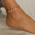 thumbnail image 2 of Kaash Customs Gold Anklets For Adults, Summer Anklets for her, gift, Gift for her CZ Stone Ankle Bracelets For Summer, Foot Jewelry, Gold Anklets, Summer Anklets For Her, Gift, 2 of 2