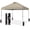 Beige, variant on CROWN SHADES 10x10 Pop Up Canopy Beach Tent with One Push Setup Instant Outdoor Canopy Tent Sun Shade for Events White