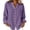 Purple, variant on Outfmvch Linen Shirts for Women Loose Fit Casual V-neck Tops Womens Linen Tops Linen Tunic Tops for Women Womens 3/4 Sleeve Button Down Shirts Black L