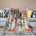 thumbnail image 2 of JEUXUS  Cat Blanket,Cat Lover Gifts for Women,Kitty Blanket Gifts for Cat Lovers,Kitten Blanket Throw for Bedroom Sofa Couch Cat Gifts for Girls Cat Lover Gift Blanket, 2 of 6